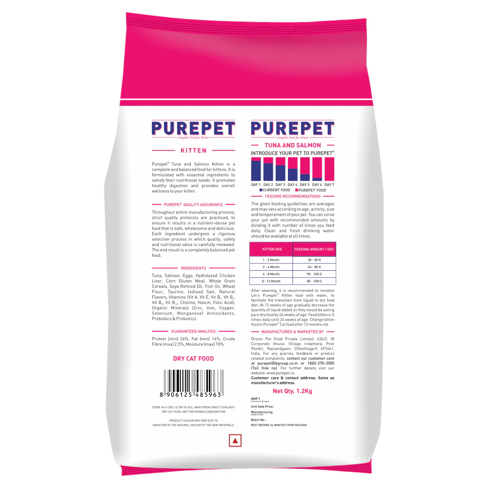 Purepet Tuna and Salmon Kitten Cat Dry Food - Image 3