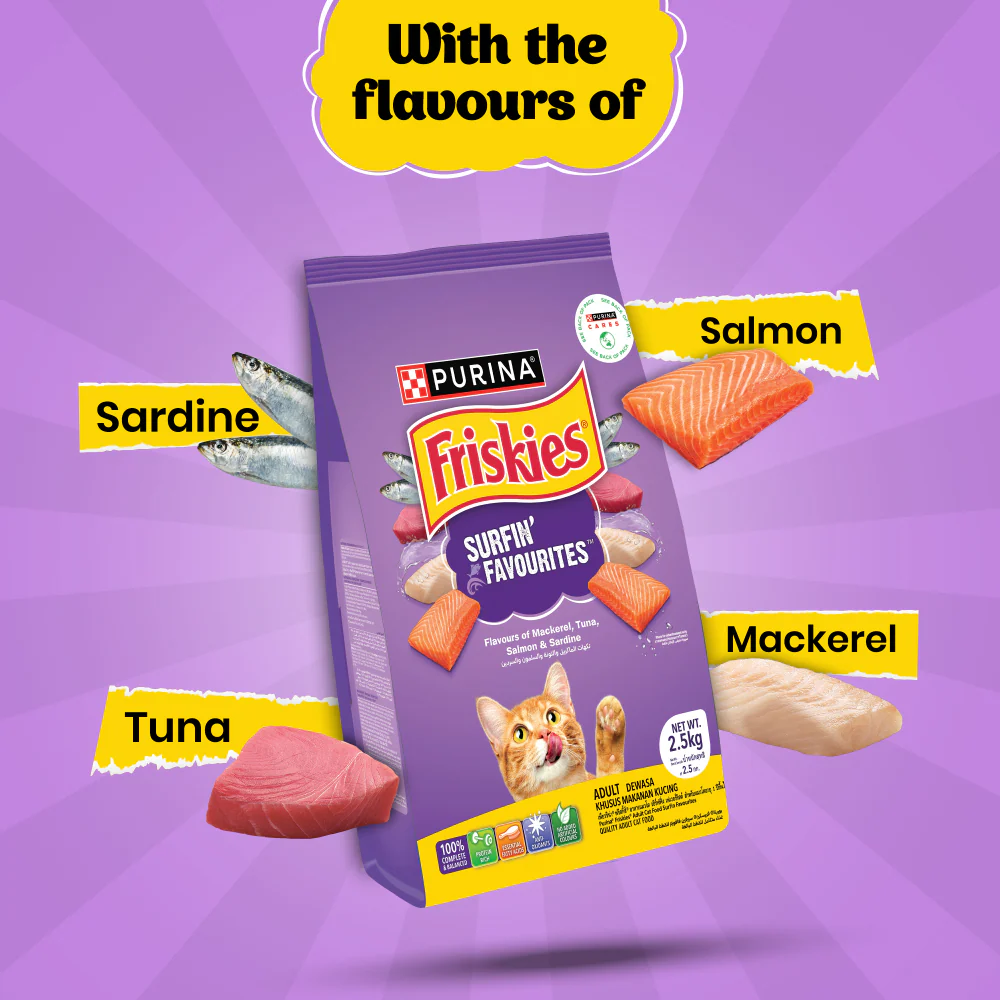 Friskies Surfin Cat Dry Food and Purina Felix Chicken with Jelly Adult Cat Wet Food Combo - Image 7