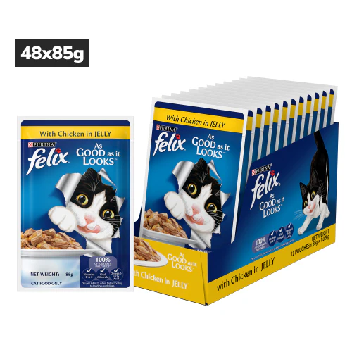 Purina Felix with Chicken in Jelly Complete and Balanced Adult Cat Wet Food - Image 9