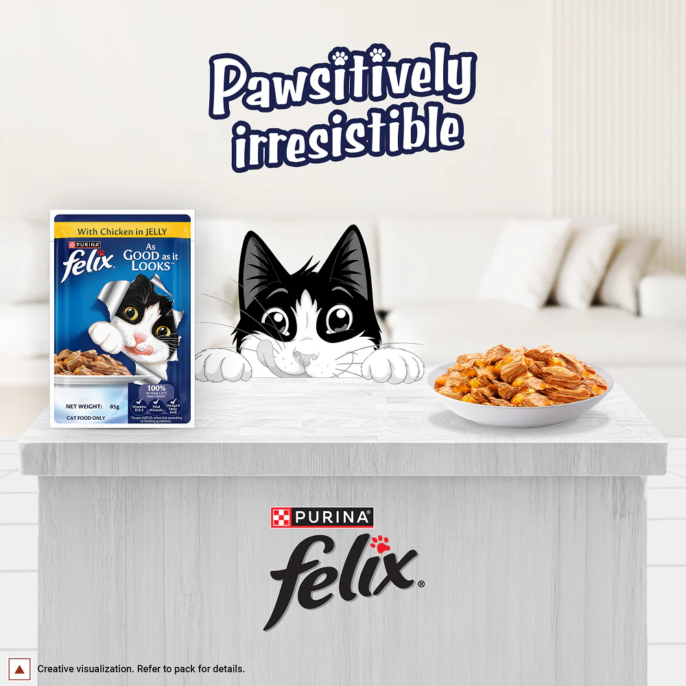 Purina Felix with Chicken in Jelly Complete and Balanced Adult Cat Wet Food - Image 11