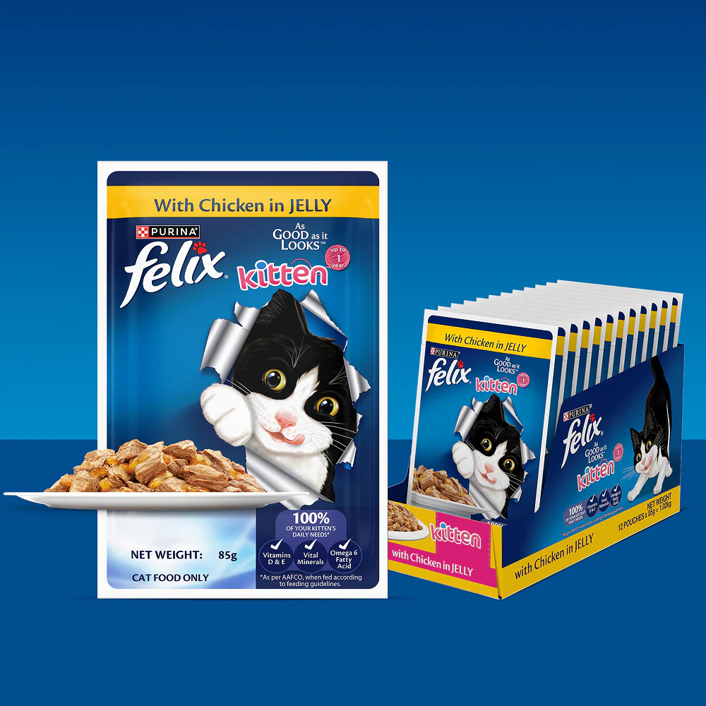 Purina Felix with Chicken in Jelly Complete and Balanced Kitten Cat Wet Food - Image 7
