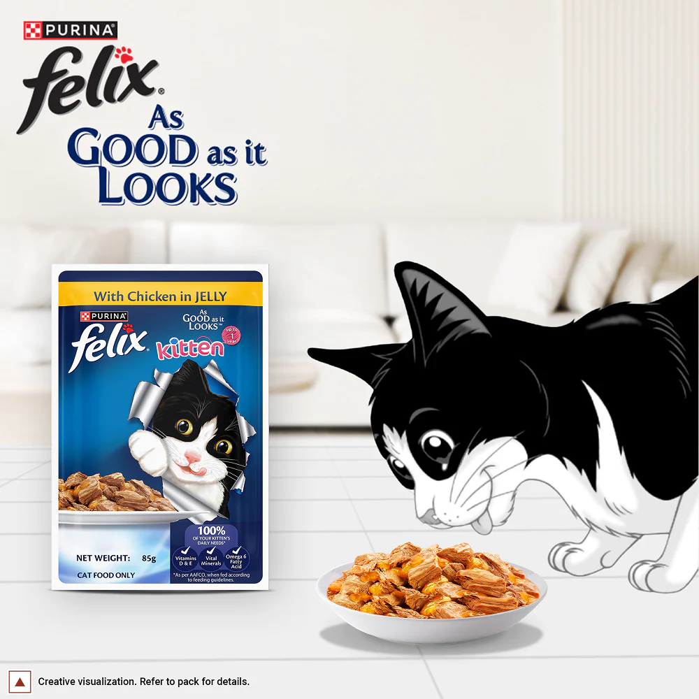 Purina Felix with Chicken in Jelly Complete and Balanced Kitten Cat Wet Food - Image 9