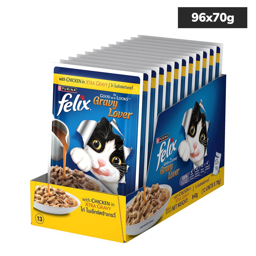 Purina Felix Gravy Lover Chicken Chunks Adult Complete and Balanced Cat Wet Food - Image 17