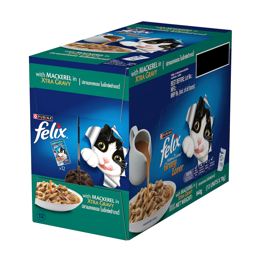 Purina Felix Gravy Lover Mackerel Chunks Complete and Balanced Adult Cat Wet Food - Image 15