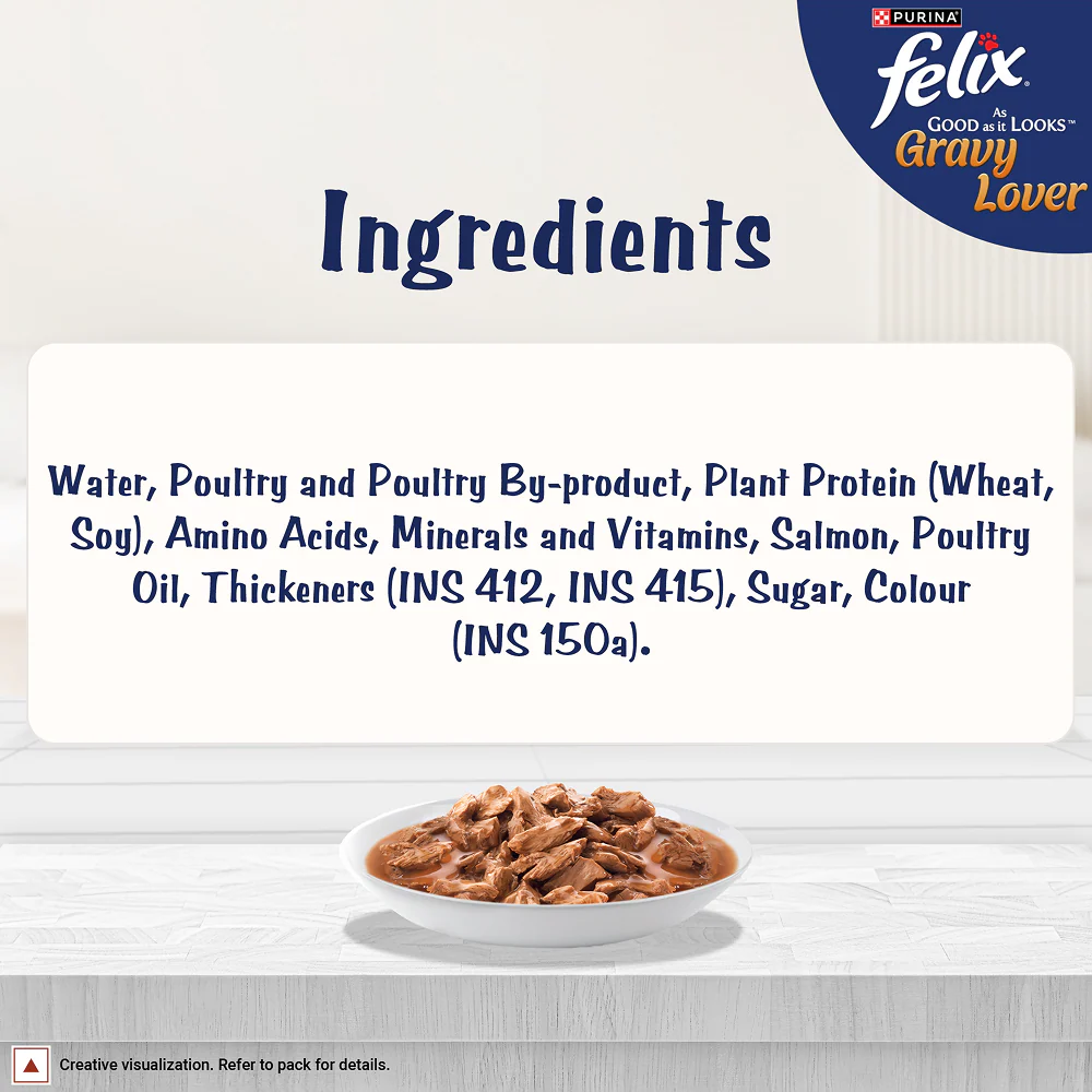 Purina Felix Gravy Lover Salmon Chunks Adult Complete and Balanced Cat Wet Food - Image 14