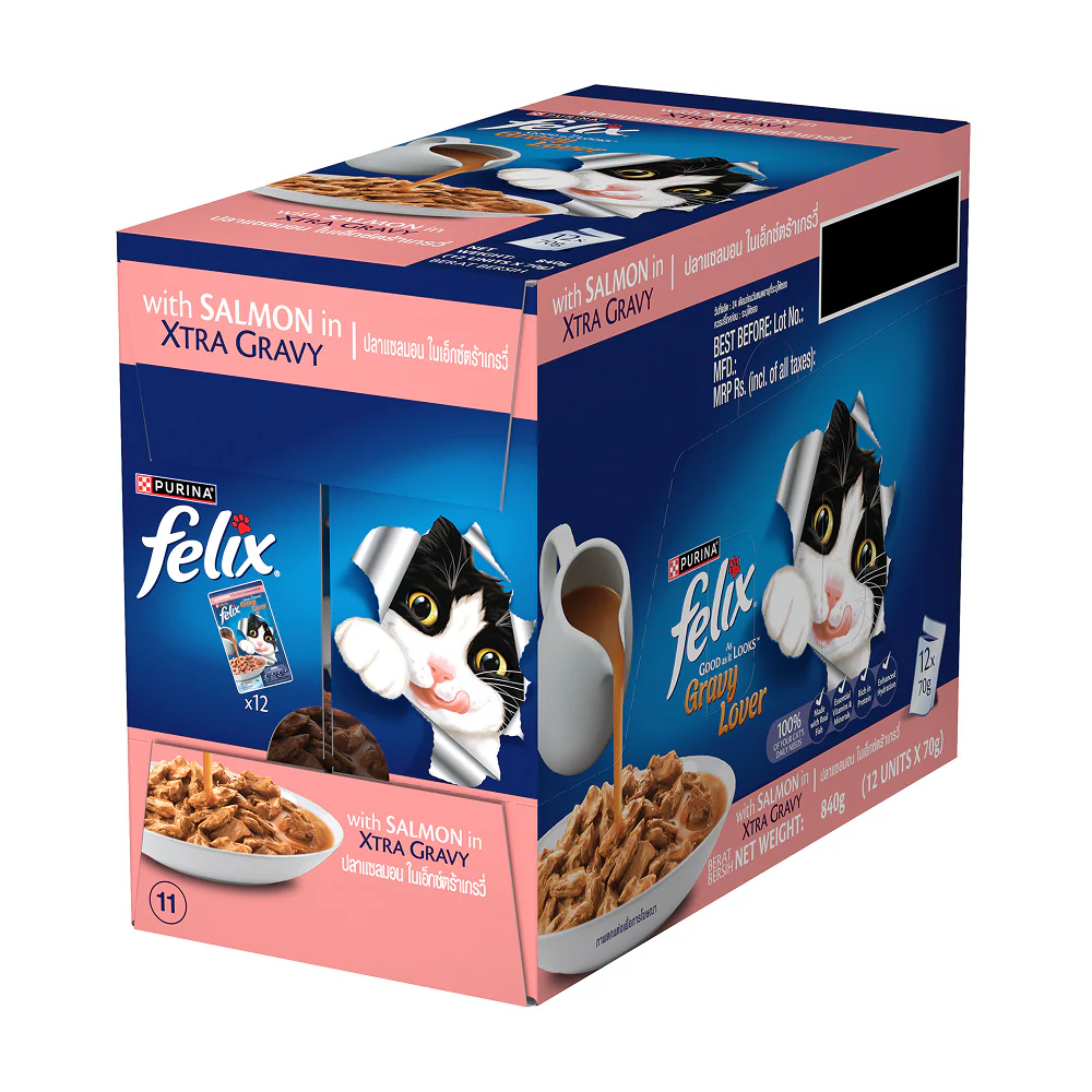 Purina Felix Gravy Lover Salmon Chunks Adult Complete and Balanced Cat Wet Food - Image 7