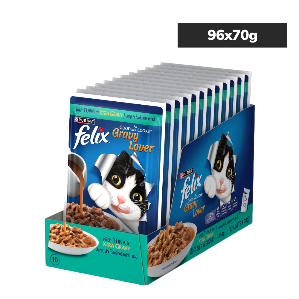 Purina Felix Gravy Lover Tuna Chunks Adult Complete and Balanced Cat Wet Food - Image 5