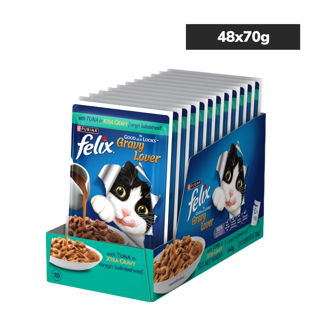 Purina Felix Gravy Lover Tuna Chunks Adult Complete and Balanced Cat Wet Food - Image 6