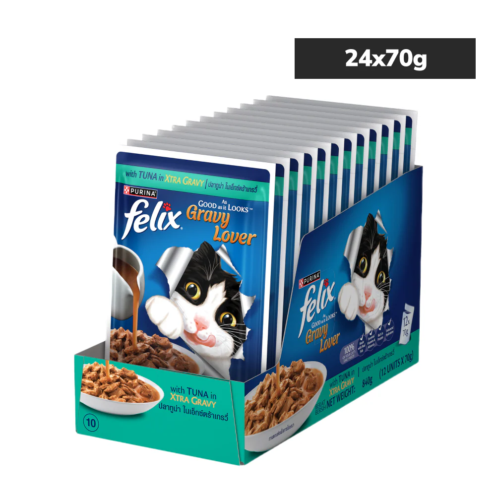 Purina Felix Gravy Lover Tuna Chunks Adult Complete and Balanced Cat Wet Food - Image 7