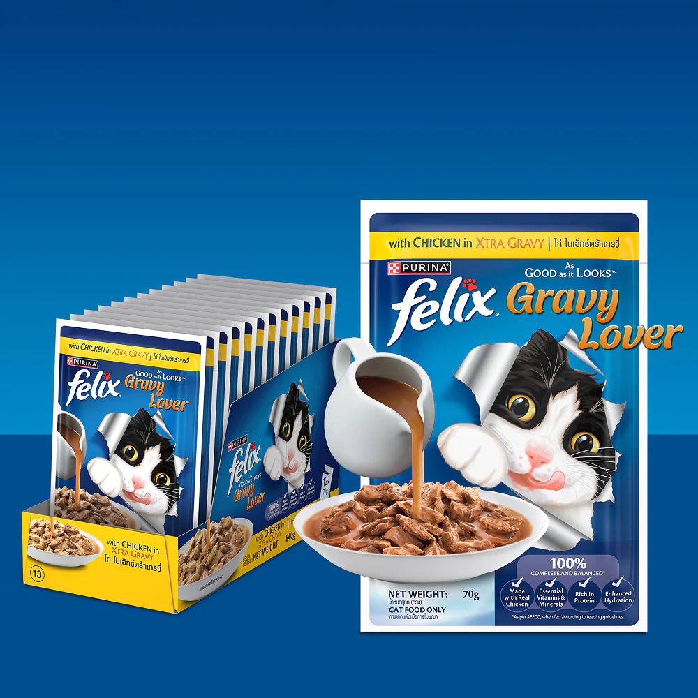 Purina Felix Gravy Lover Tuna Chunks Adult Complete and Balanced Cat Wet Food - Image 8