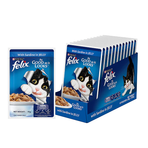 Purina Felix with Mackerel, Sardine and Salmon in Jelly Complete and Balanced Adult Cat Wet Food - Image 19