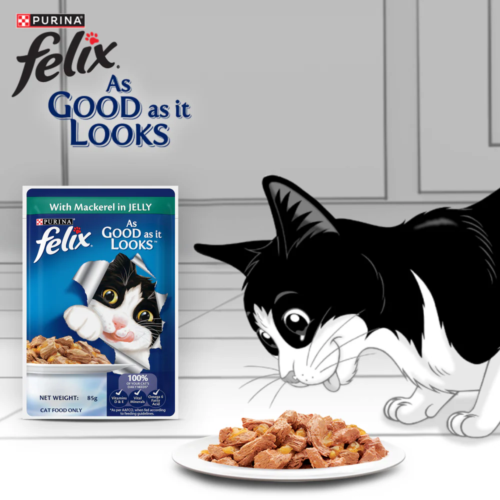 Purina Felix with Mackerel in Jelly and Sardine with Jelly Adult Cat Wet Food Combo - Image 11