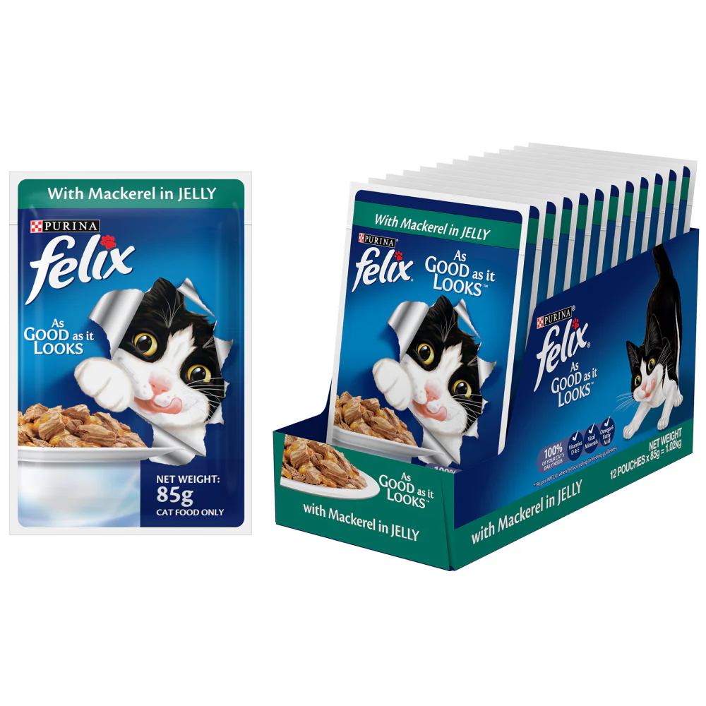 Purina Felix with Mackerel, Chicken and Tuna in Jelly Adult Cat Wet Food - Image 11