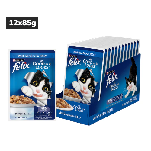 Purina Felix with Sardine in Jelly Complete and Balanced Adult Cat Wet Food - Image 2