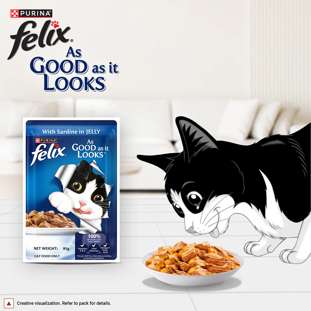 Purina Felix with Sardine in Jelly Complete and Balanced Adult Cat Wet Food - Image 9