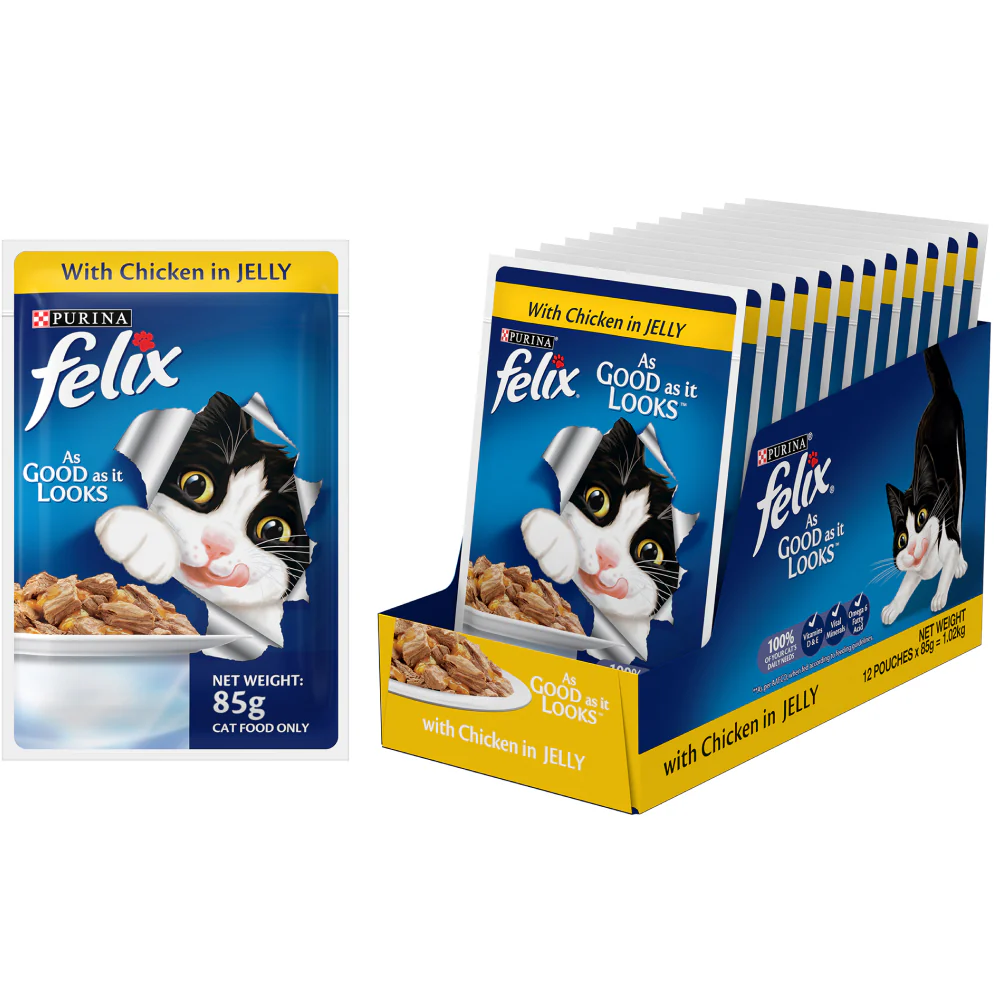 Purina Felix with Mackerel, Chicken and Tuna in Jelly Adult Cat Wet Food - Image 12