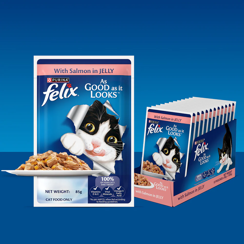 Purina Felix with Salmon in Jelly Adult Complete and Balanced Cat Wet Food - Image 15