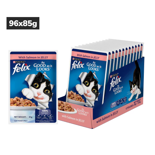 Purina Felix with Salmon in Jelly Adult Complete and Balanced Cat Wet Food - Image 10