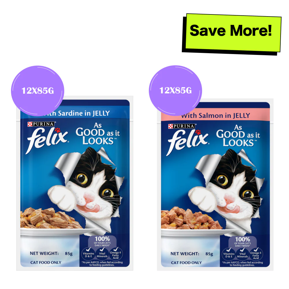 Purina Felix with Sardine and Salmon in Jelly Adult Cat Wet Food
