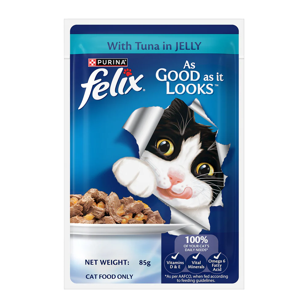 Purina Felix with Tuna in Jelly Adult Complete and Balanced Cat Wet Food - Image 3