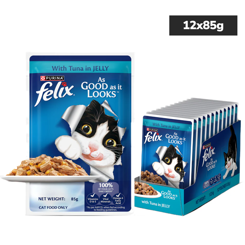 Purina Felix with Tuna in Jelly Adult Complete and Balanced Cat Wet Food - Image 4