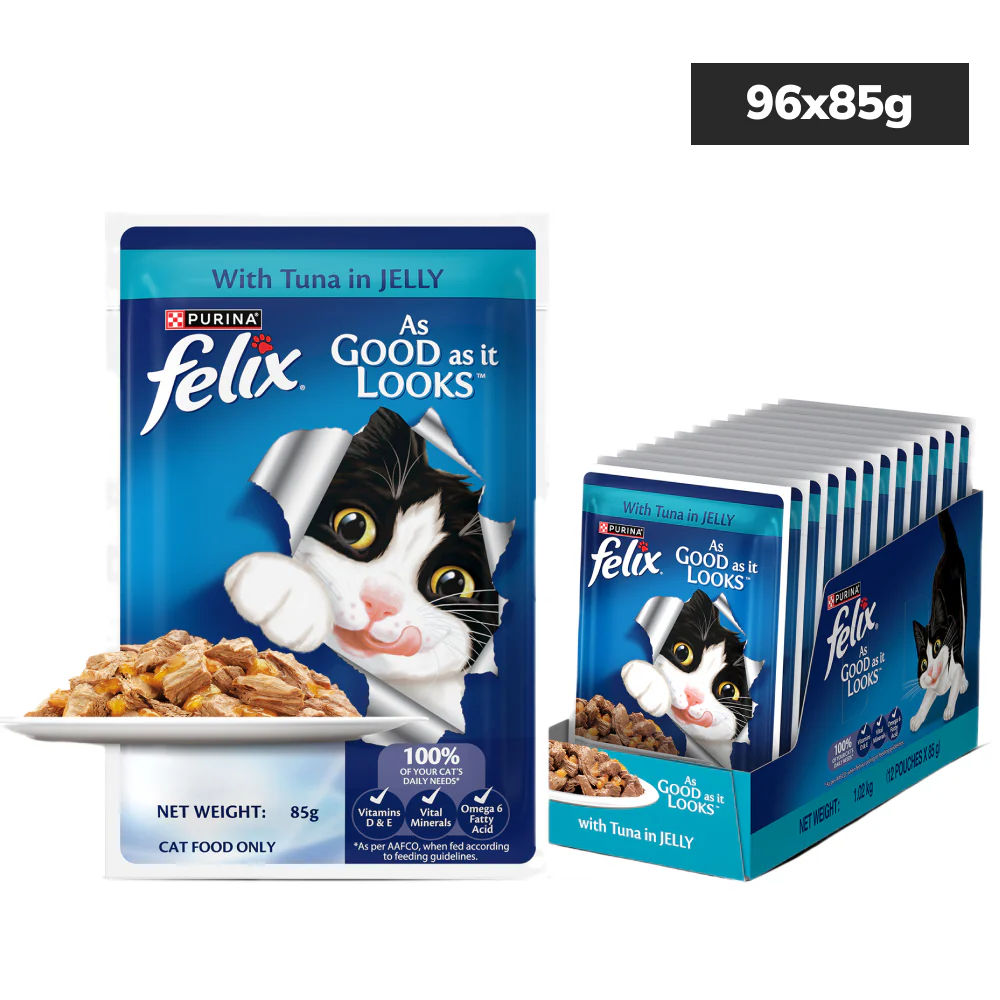 Purina Felix with Tuna in Jelly Adult Complete and Balanced Cat Wet Food - Image 7