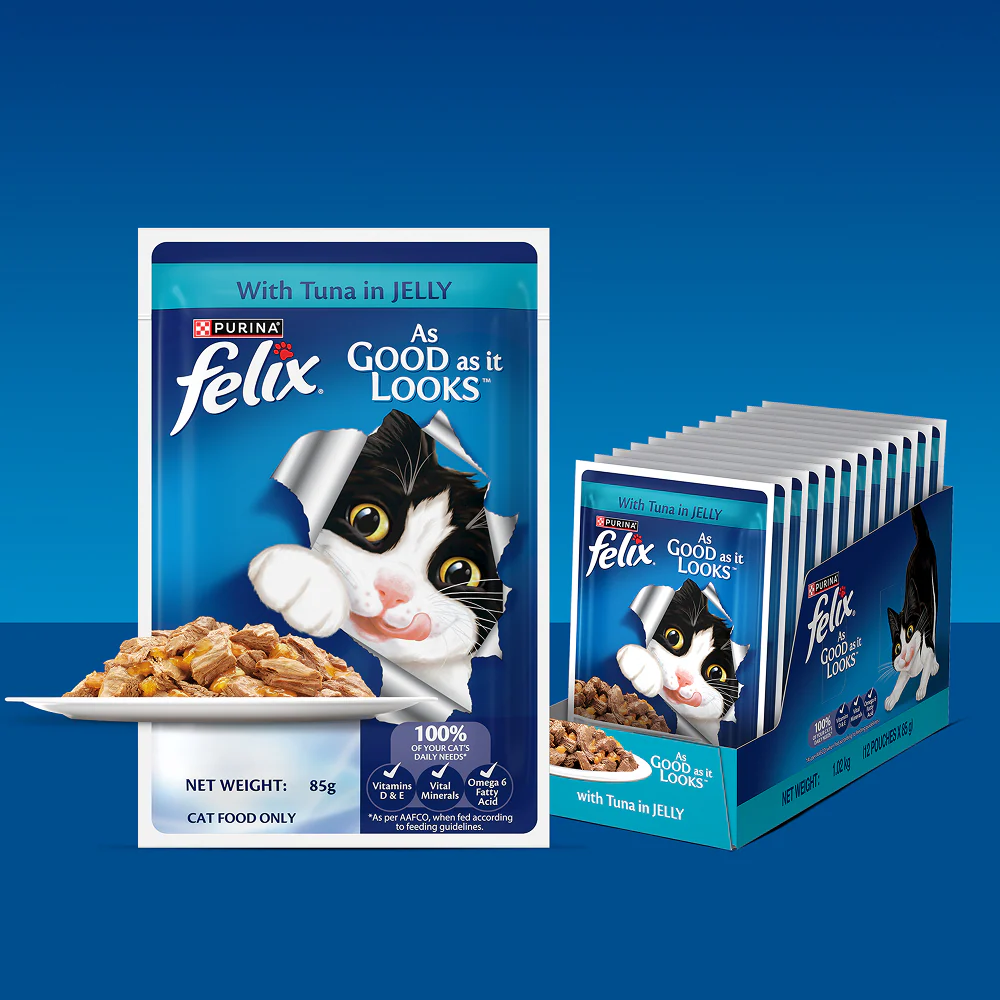 Purina Felix with Tuna in Jelly Adult Complete and Balanced Cat Wet Food - Image 9