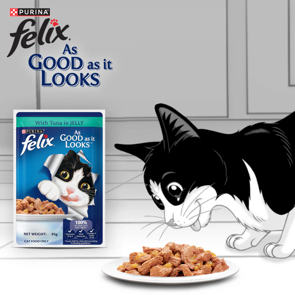 Purina Felix with Tuna in Jelly Adult Complete and Balanced Cat Wet Food - Image 5