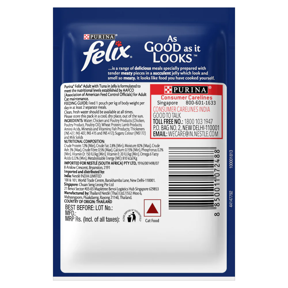 Purina Felix with Tuna in Jelly Adult Complete and Balanced Cat Wet Food - Image 8