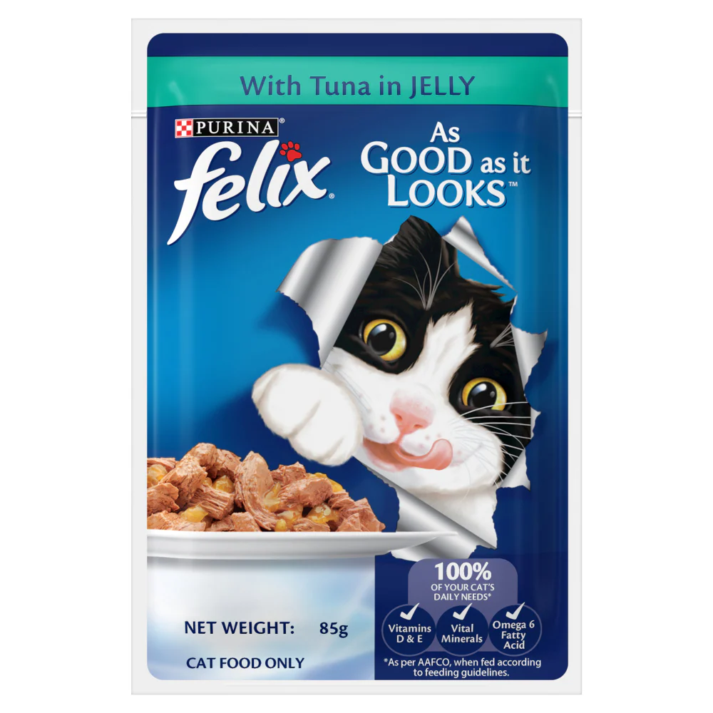 Purina Felix with Tuna in Jelly Adult Complete and Balanced Cat Wet Food - Image 9