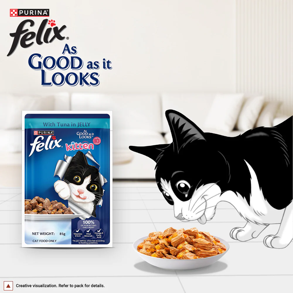 Purina Felix with Tuna in Jelly Complete and Balanced Kitten Wet Food - Image 11