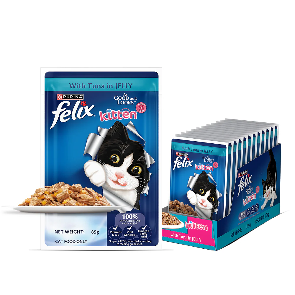 Purina Felix with Tuna in Jelly Complete and Balanced Kitten Wet Food - Image 2