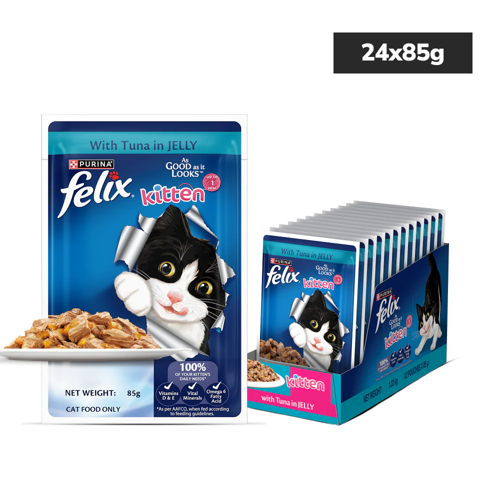 Purina Felix with Tuna in Jelly Complete and Balanced Kitten Wet Food - Image 3