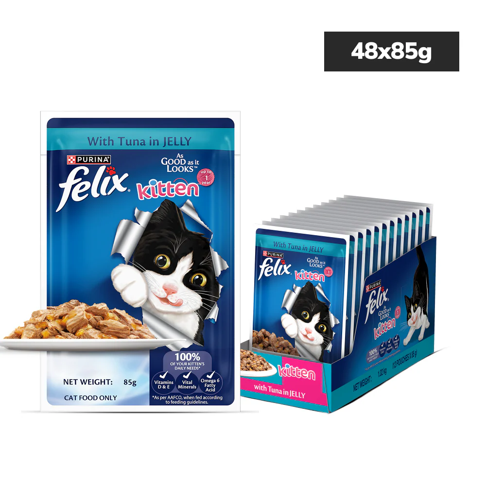 Purina Felix with Tuna in Jelly Complete and Balanced Kitten Wet Food - Image 4
