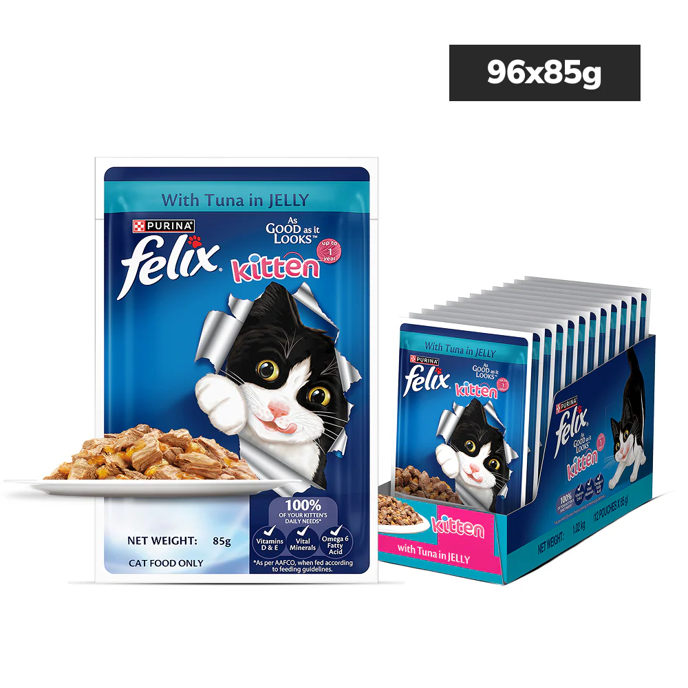 Purina Felix with Tuna in Jelly Complete and Balanced Kitten Wet Food - Image 5