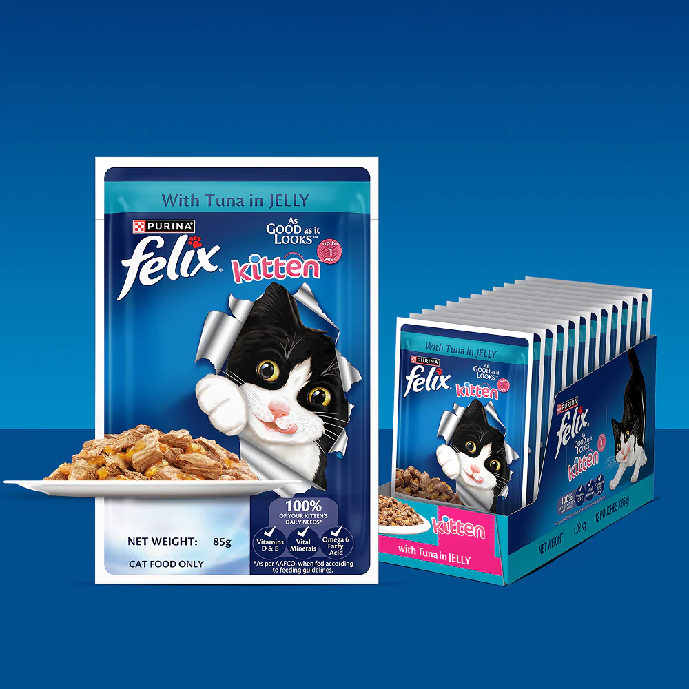 Purina Felix with Tuna in Jelly Complete and Balanced Kitten Wet Food - Image 8