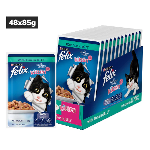 Purina Felix with Tuna in Jelly Complete and Balanced Kitten Wet Food - Image 11