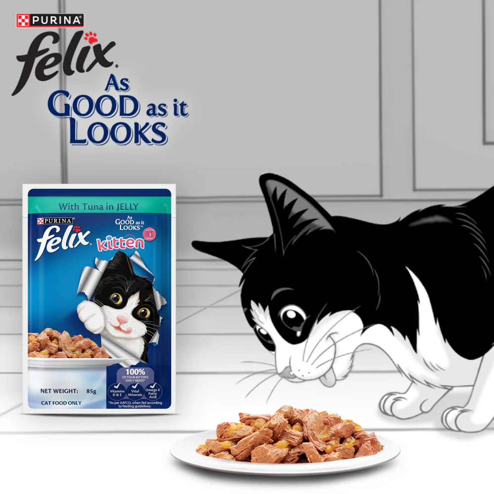 Purina Felix with Tuna in Jelly Complete and Balanced Kitten Wet Food - Image 9