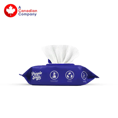 Purple Tails Canada Unscented Wipes for Dogs - Image 2