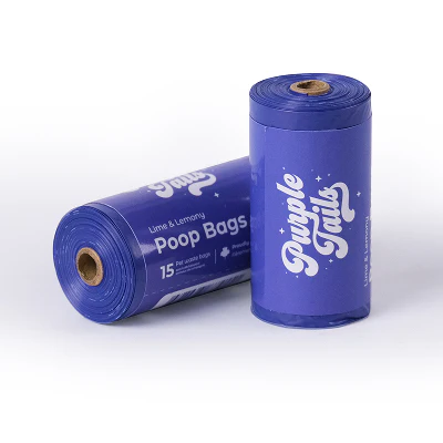 Purple Tails Poop Bags Lime and Lemony Scented for Dogs (Blue) - Image 5