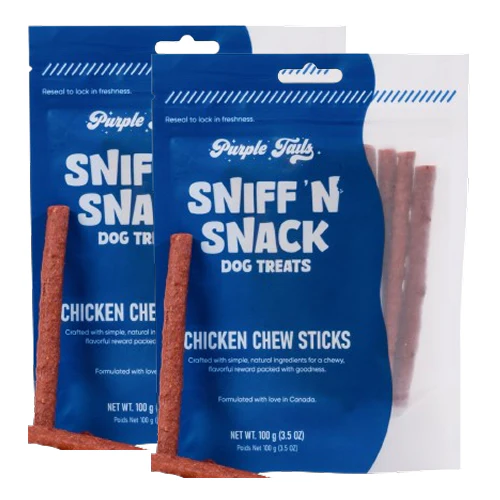 Purple Tails Sniff N Snack Chicken Chew Sticks Dog Treat - Image 5