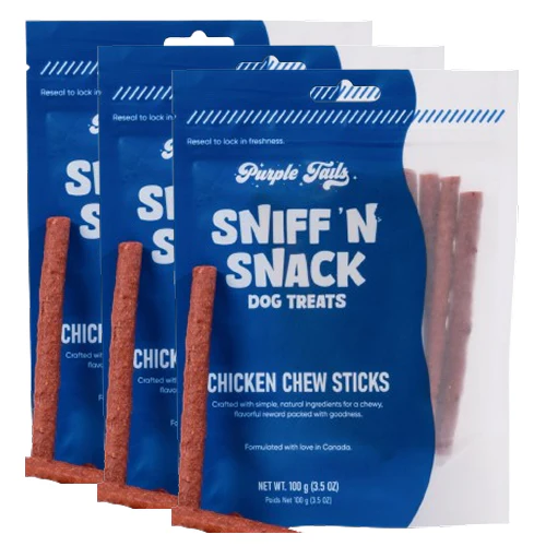 Purple Tails Sniff N Snack Chicken Chew Sticks Dog Treat - Image 6