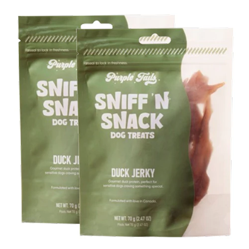 Purple Tails Sniff N Snack Duck Jerky Dog Treat - Image 5