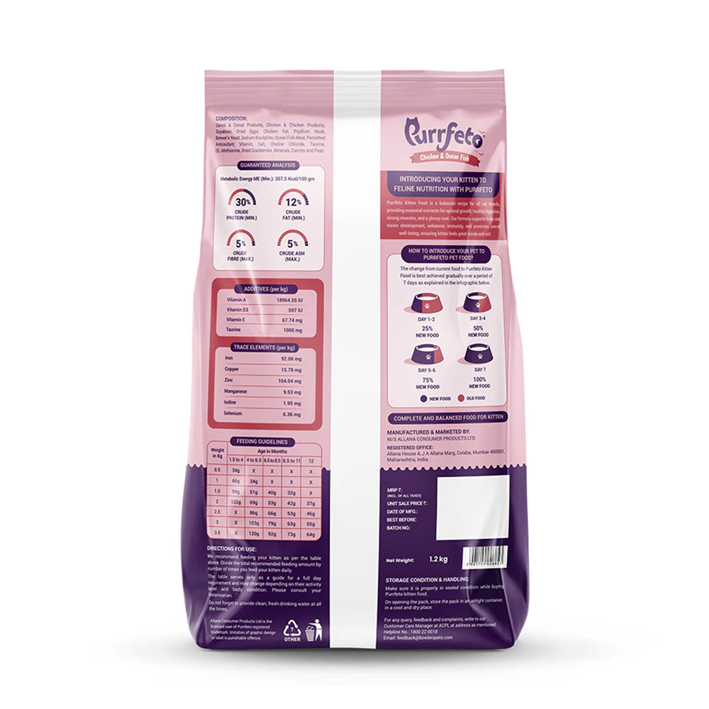 Purrfeto Chicken and Ocean Fish Kitten Cat Dry Food - Image 7