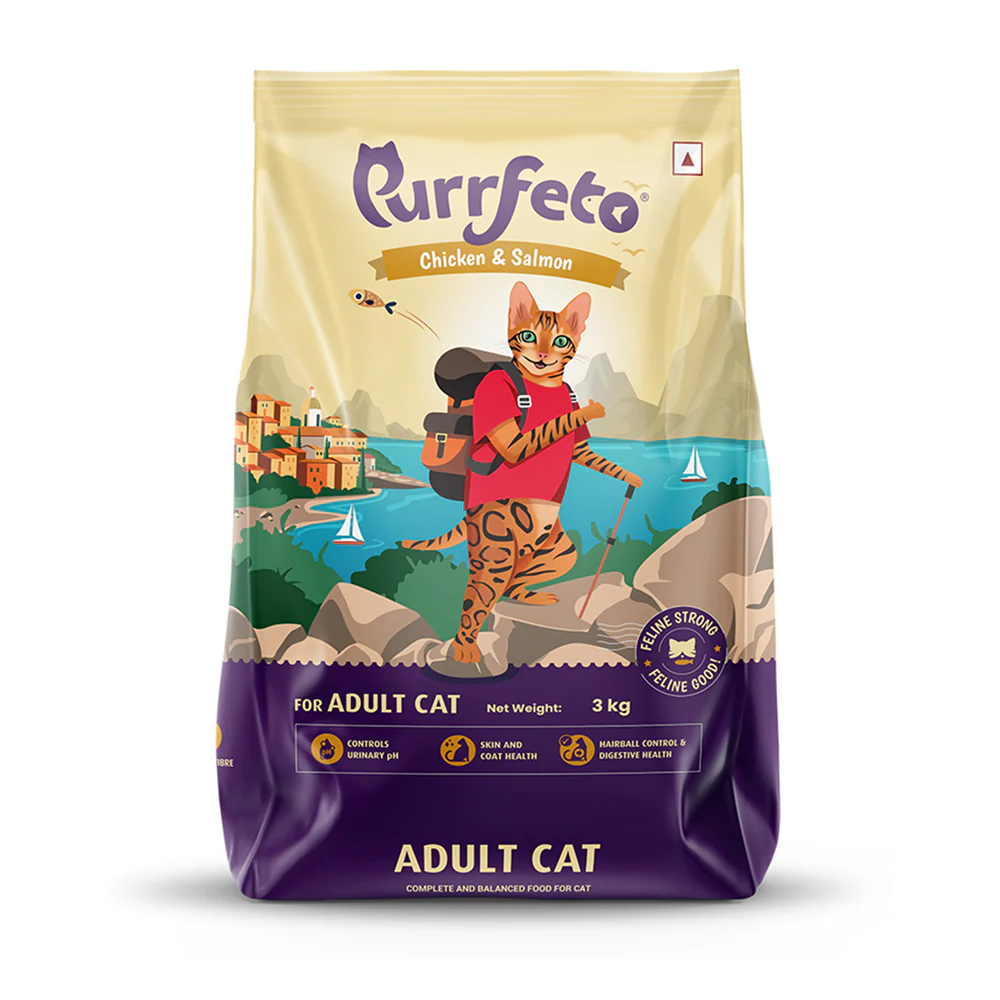 Purrfeto Chicken and Salmon Adult Cat Dry Food - Image 9