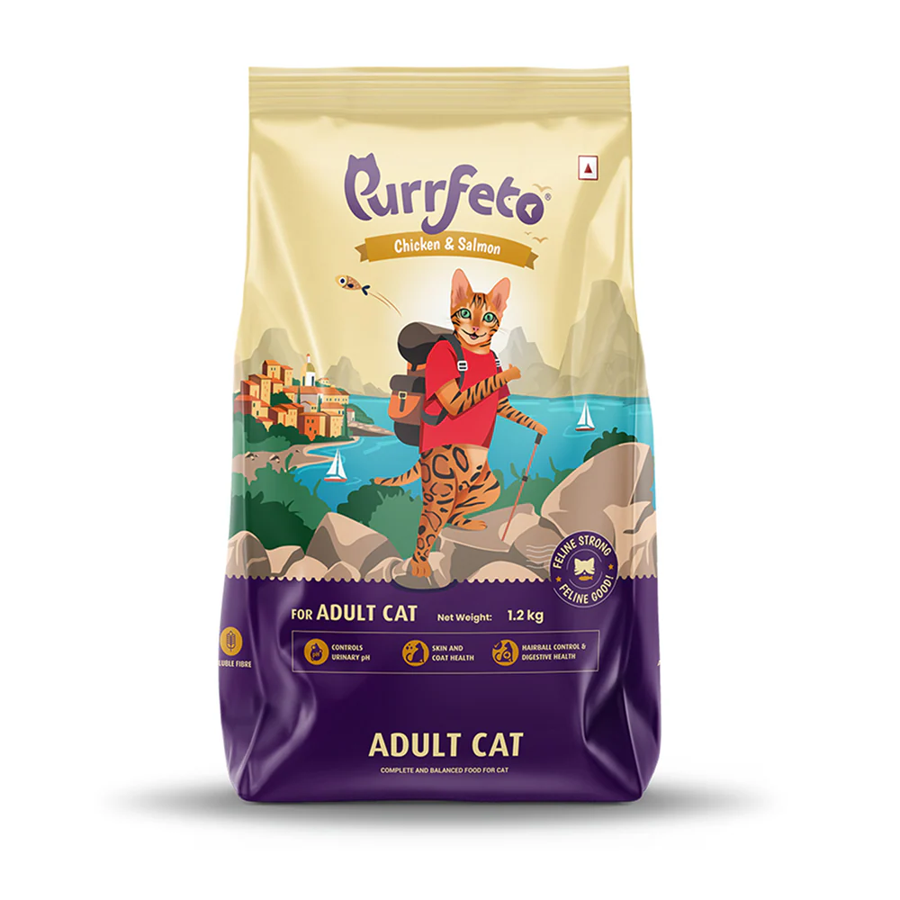 Purrfeto Chicken and Salmon Adult Cat Dry Food - Image 2