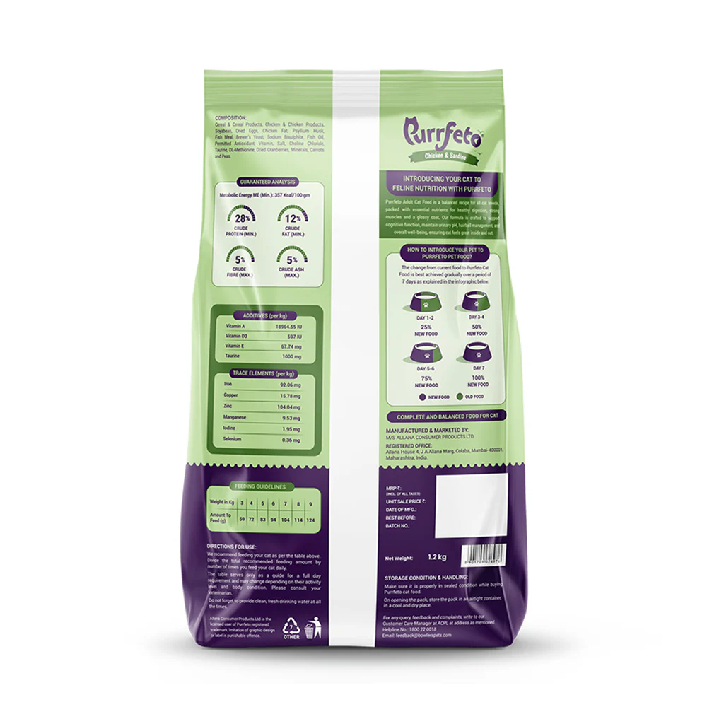 Purrfeto Chicken and Sardine Adult Cat Dry Food - Image 8