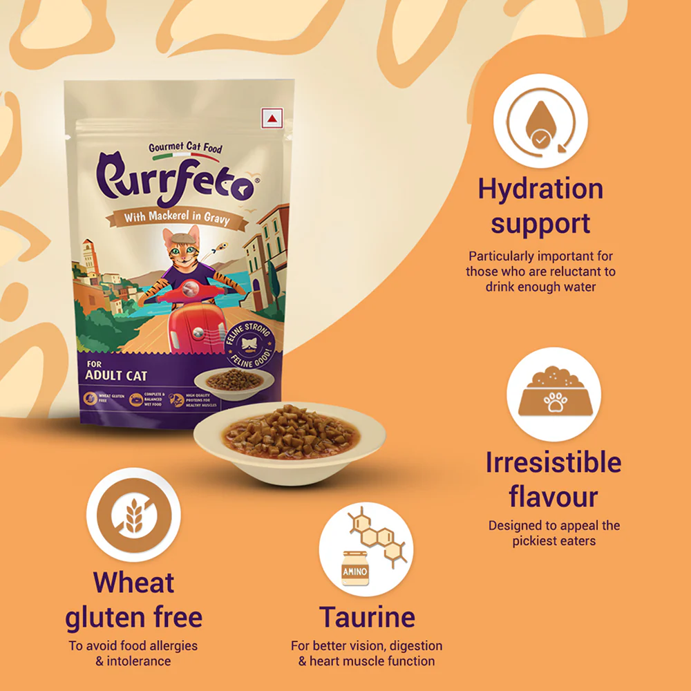 Purrfeto Mackerel in Gravy Adult Cat Wet Food - Image 2