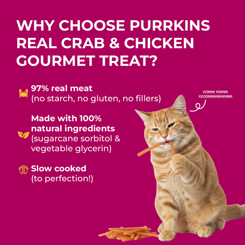 Purrkins Crab & Chicken Soft Jerky Cat Treats - Image 6