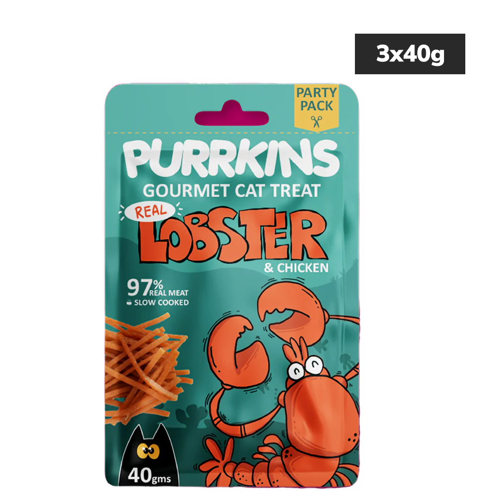 Purrkins Lobster & Chicken Soft Jerky Cat Treats - Image 3
